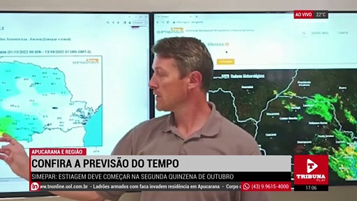 Simepar: estiagem deve começar na segunda quinzena de outubro