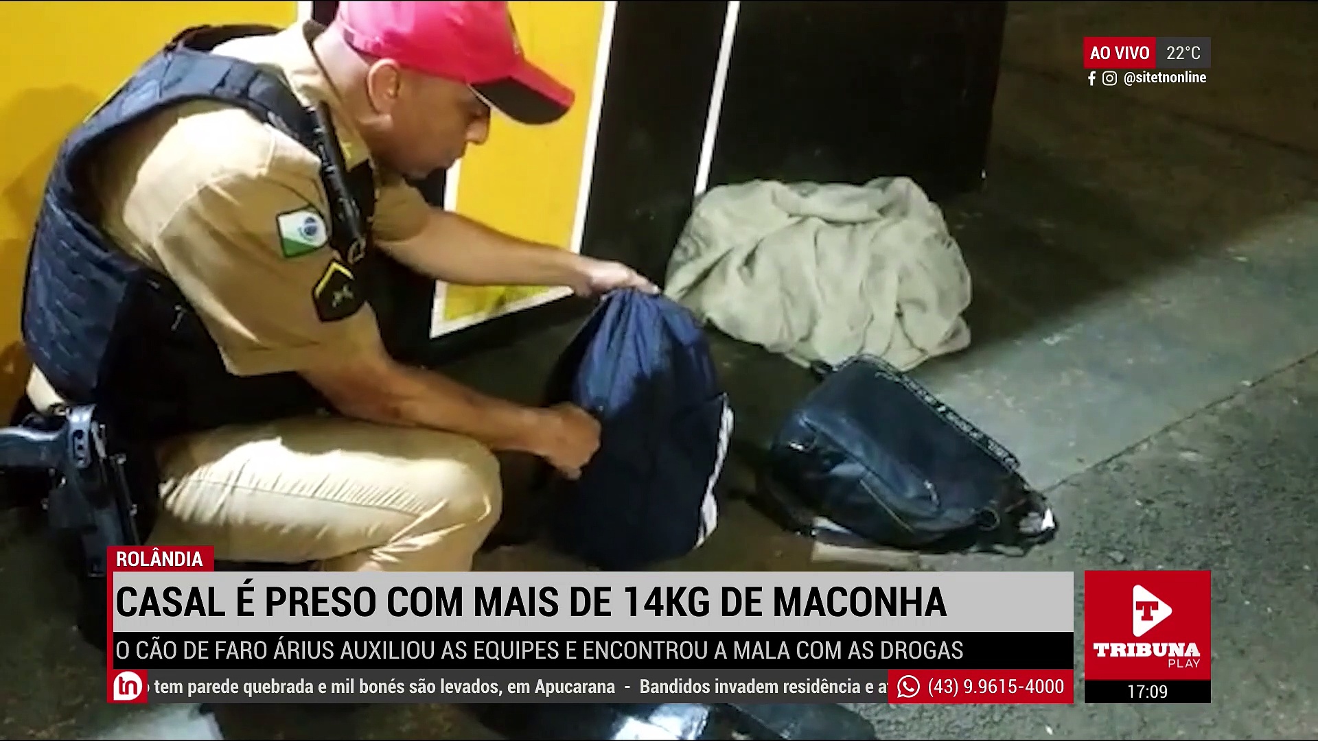 Casal é preso com mais de 14Kg de maconha em ônibus