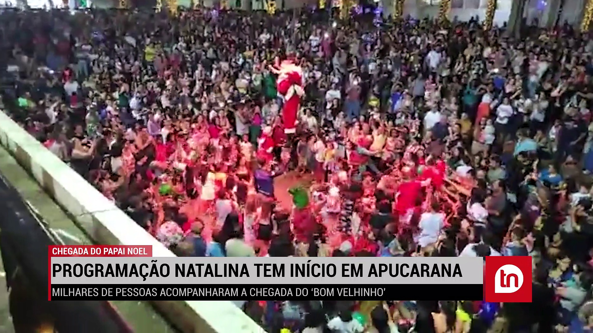 Chegada do Papai Noel marca início da programação natalina