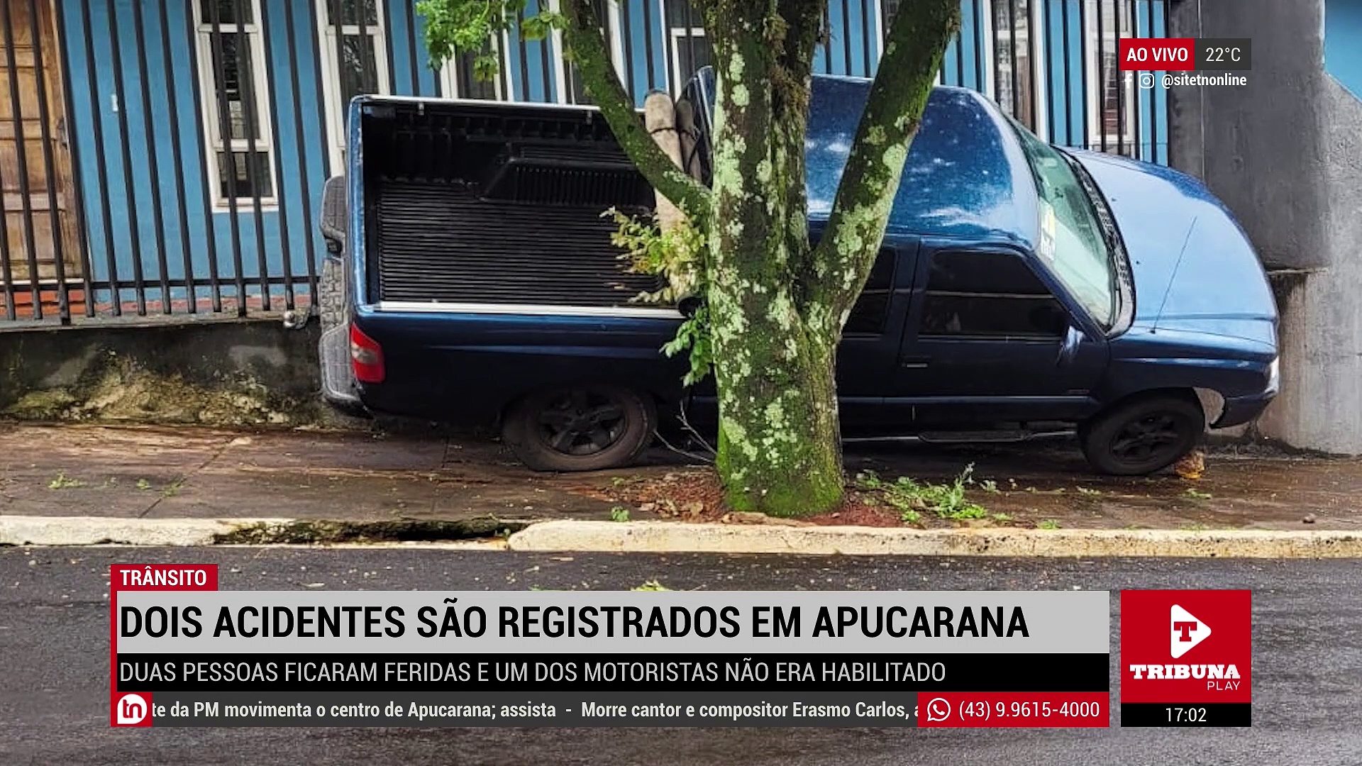 Três acidentes foram registrados em Apucarana nesta terça