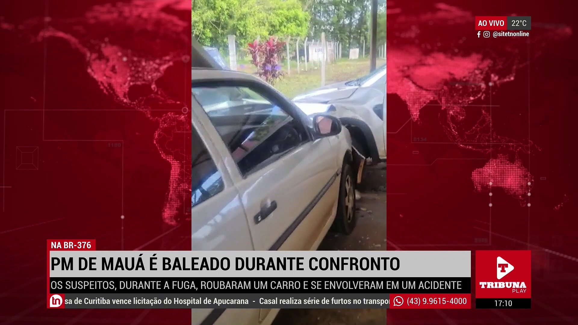 PM de Mauá da Serra é baleado durante confronto na BR-376
