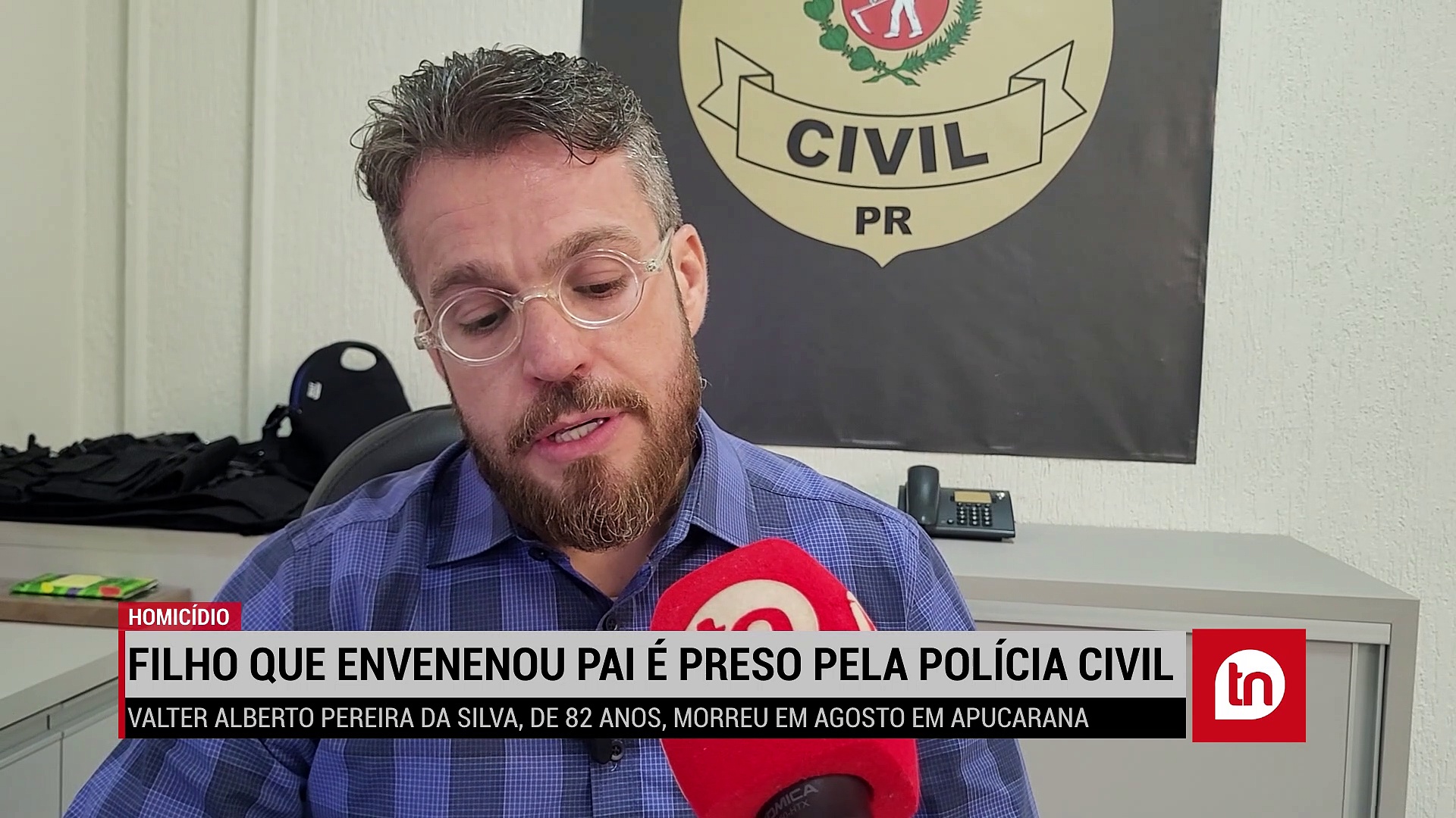 PC de Apucarana prende filho suspeito de matar o pai envenenado