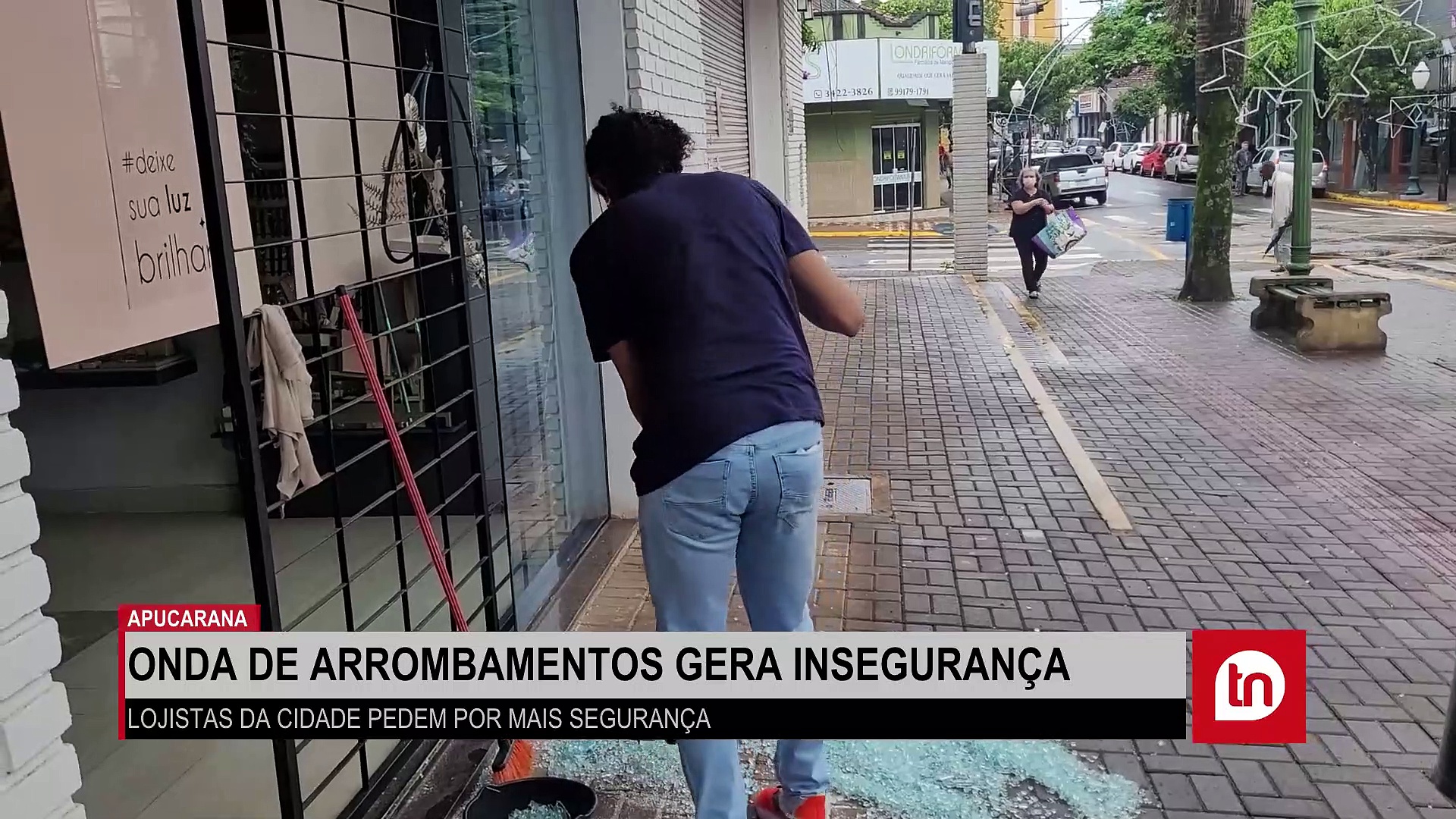 Vitrines destruídas: arrombamentos em Apucarana preocupam lojistas