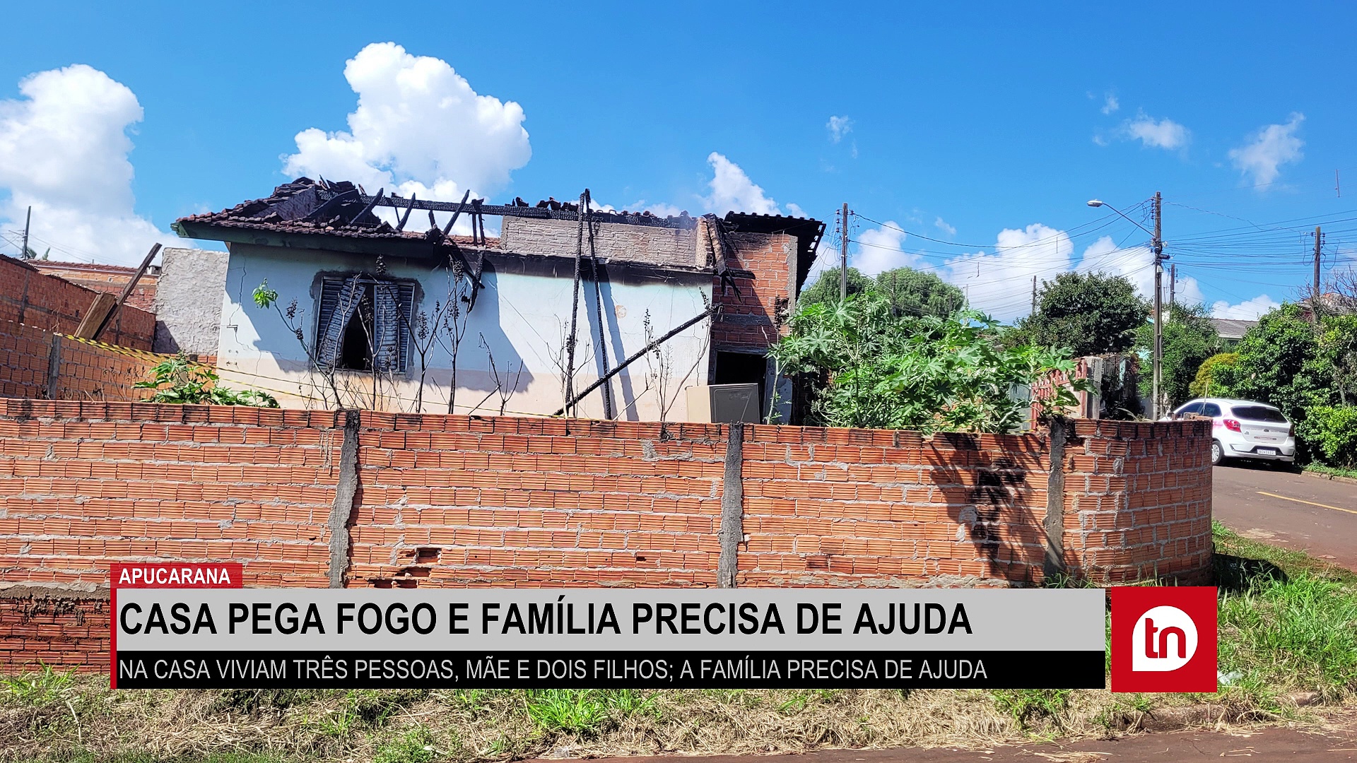 Casa de costureira pega fogo e família precisa de ajuda, em Apucarana