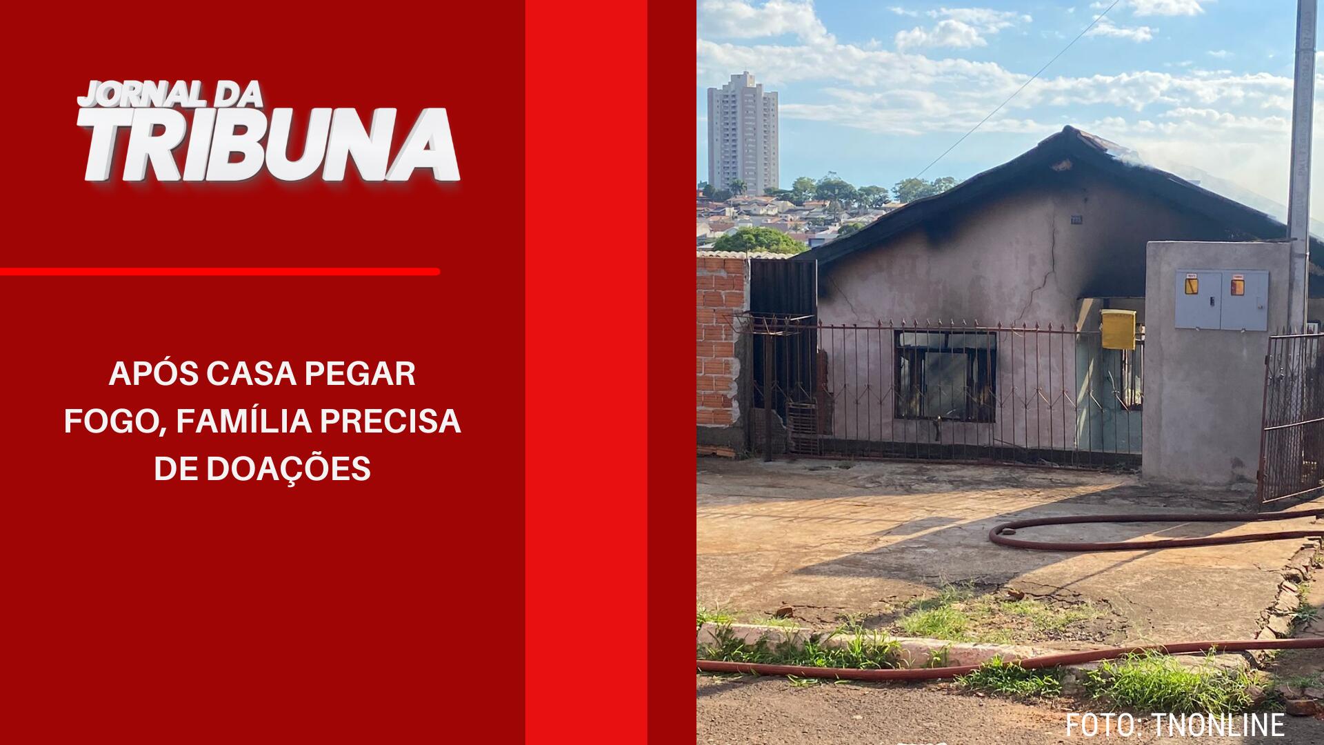 Casa fica destruída após incêndio no Parque Bela Vista,  em Apucarana