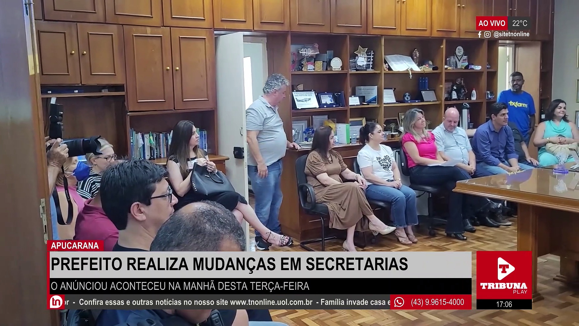 O prefeito de Apucarana anuncia mudanças  em secretarias