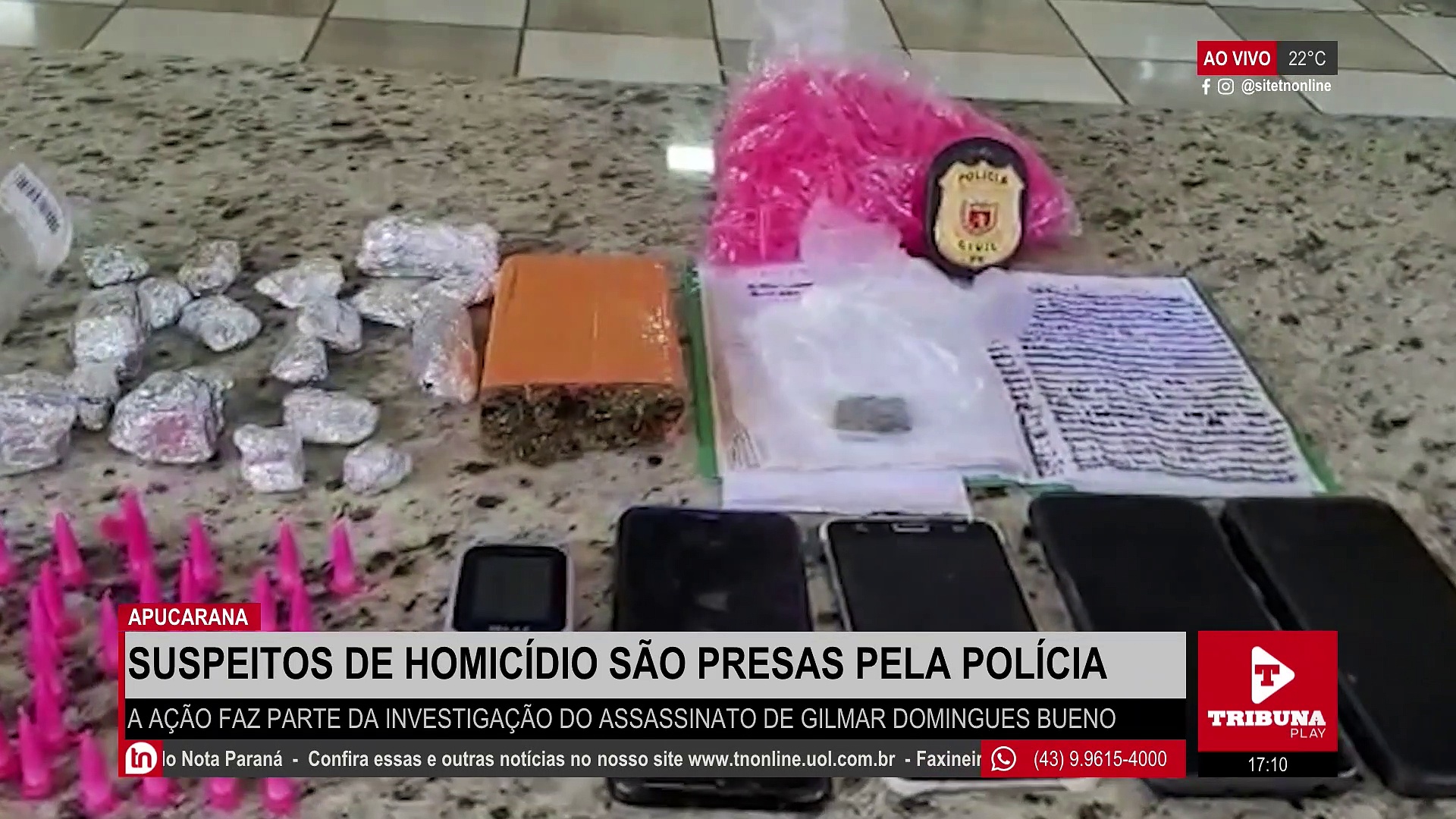 PC de Apucarana apreende drogas e prende suspeitos de homicídio