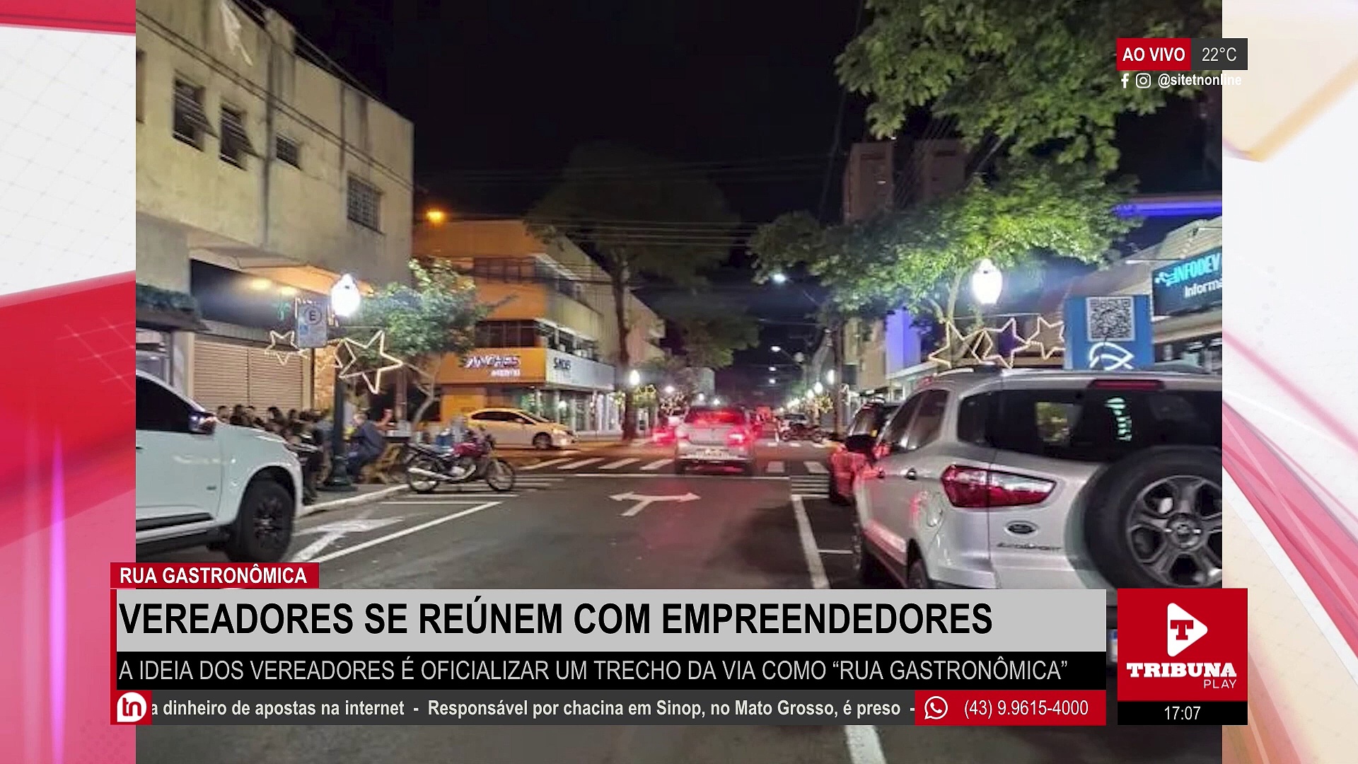 Vereadores reúnem empreendedores para oficializar rua gastronômica