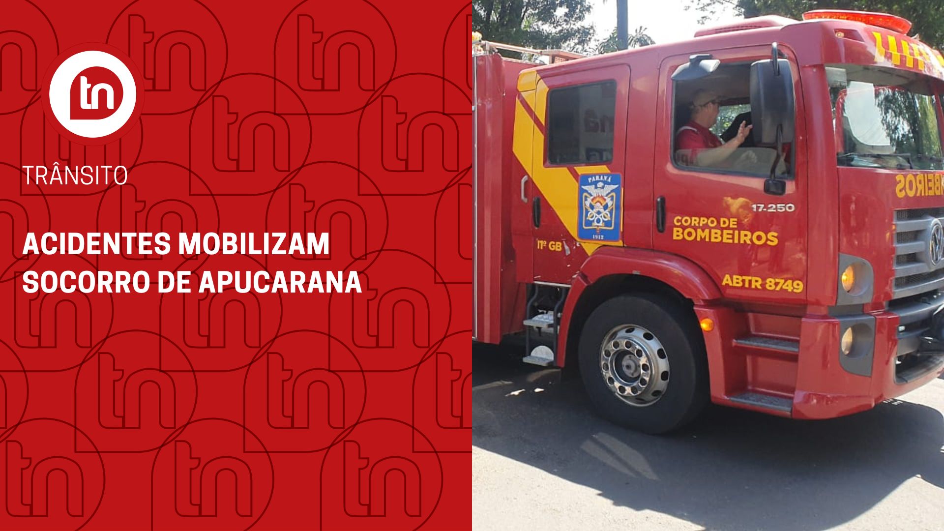 Acidentes mobilizam socorro de Apucarana