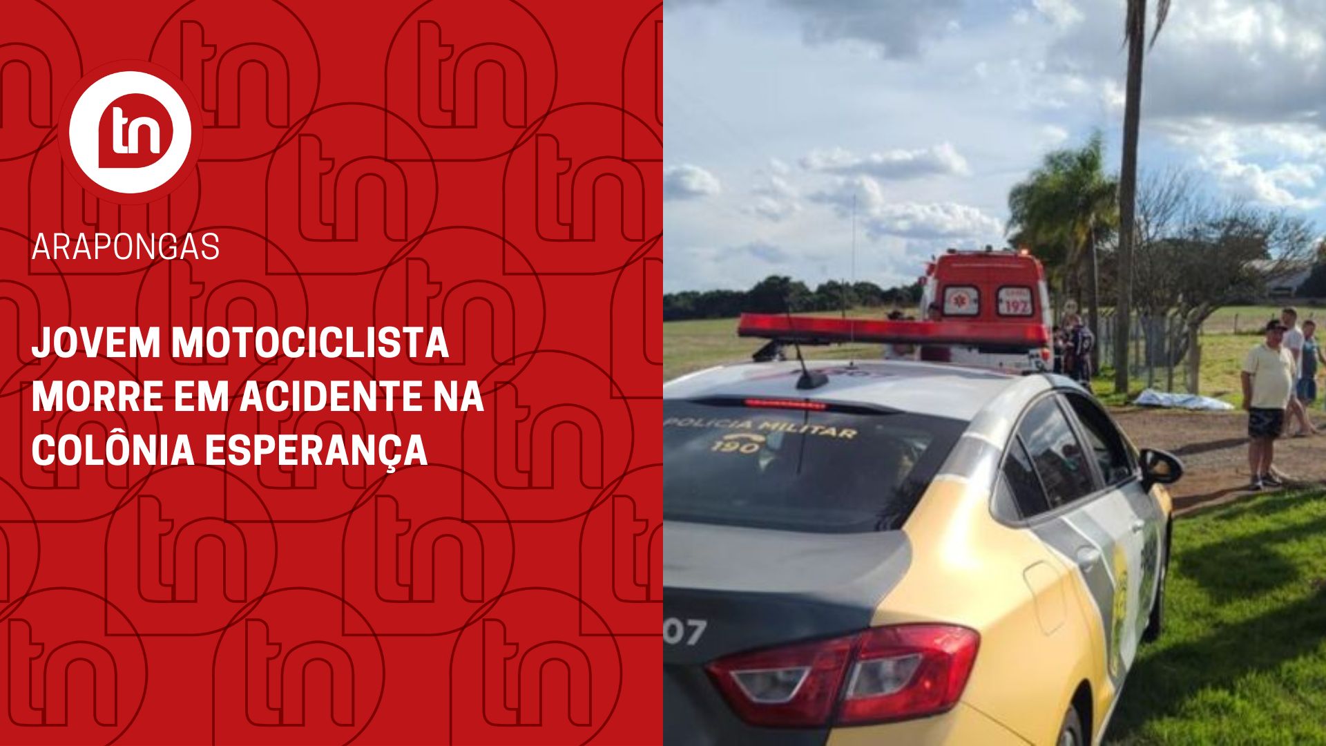 Jovem motociclista morre em acidente na Colônia Esperança