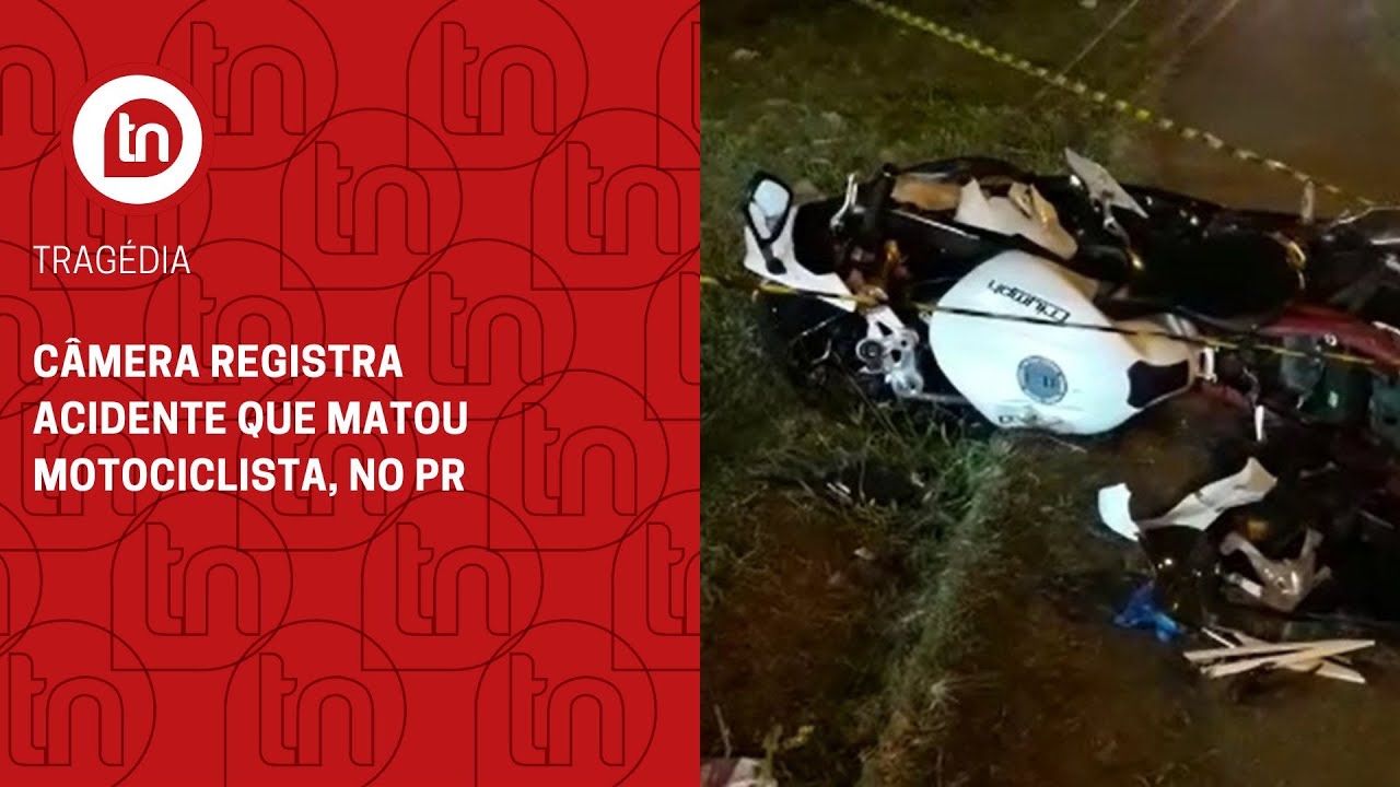 Câmera registra acidente que matou motociclista, no PR