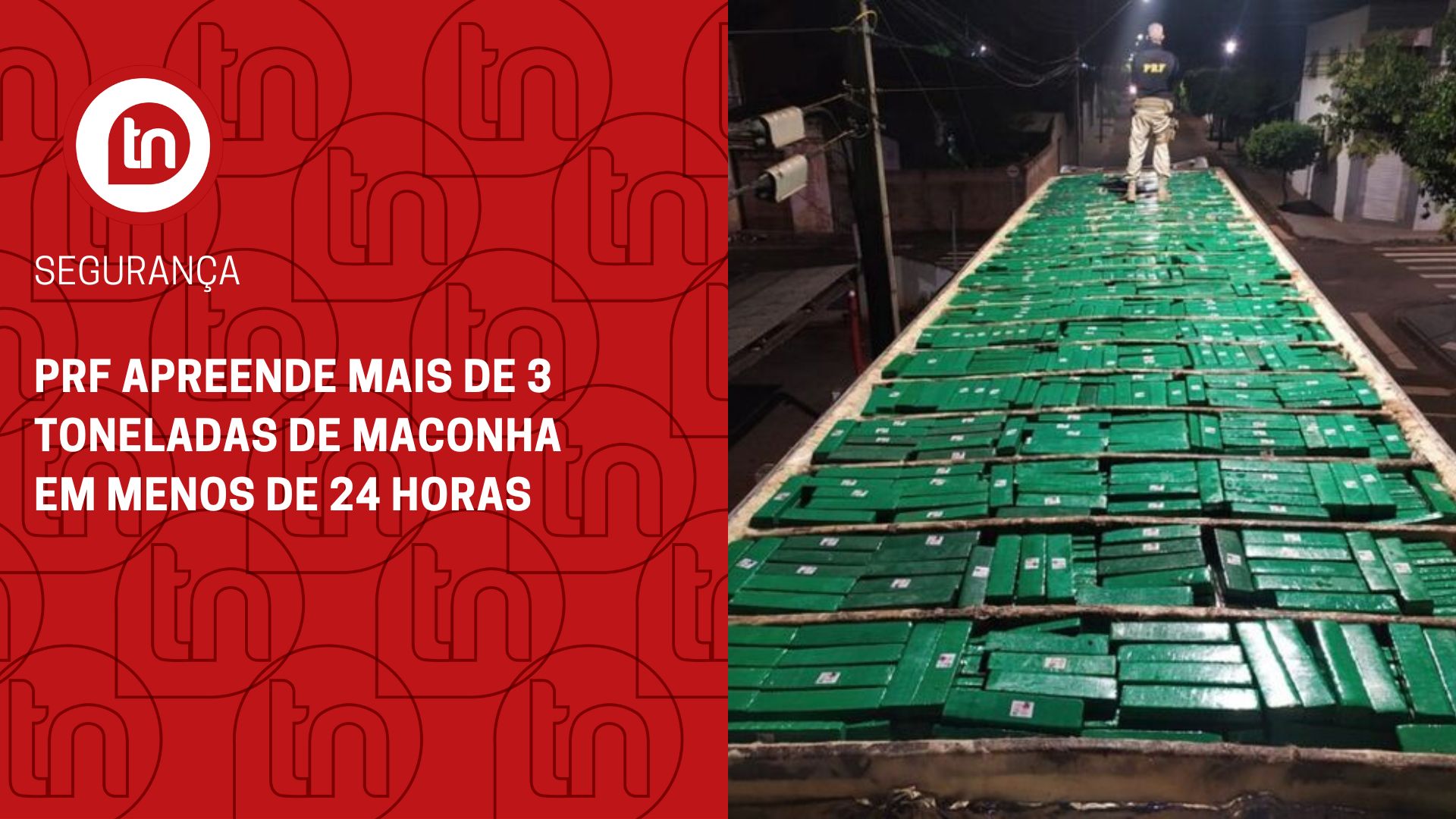 PRF apreende mais de 3 toneladas de maconha em menos de 24 horas