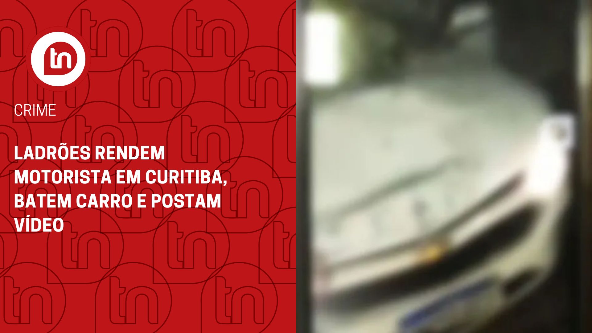 Ladrões rendem motorista em Curitiba, batem carro e postam vídeo