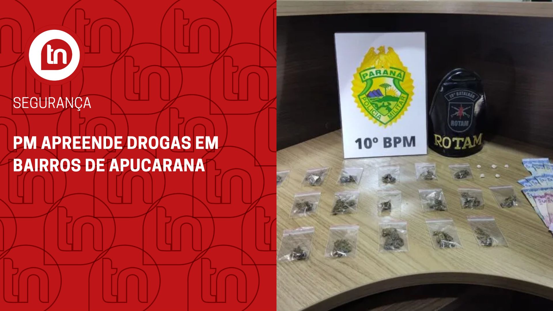 PM apreende drogas em bairros de Apucarana; confira