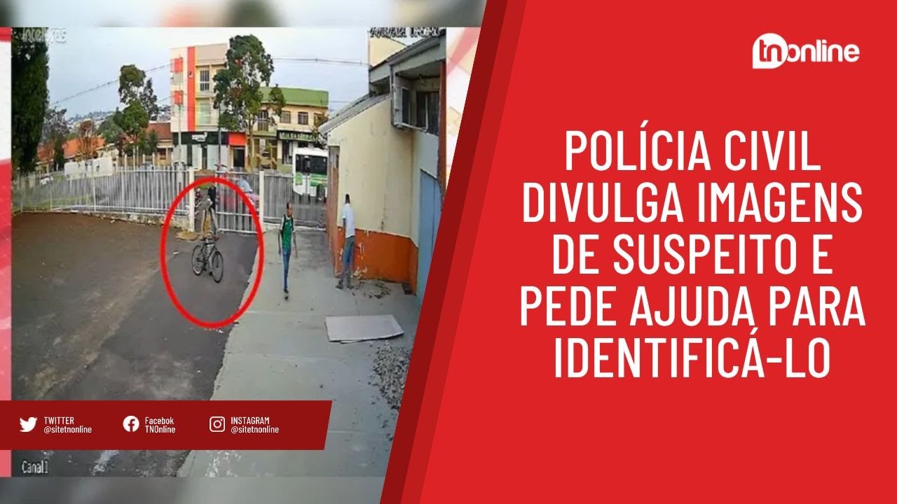 Polícia divulga imagens de suspeito e pede ajuda para identificá-lo