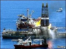  Plataforma Deepwater Horizon explodiu em abril no Golfo do México