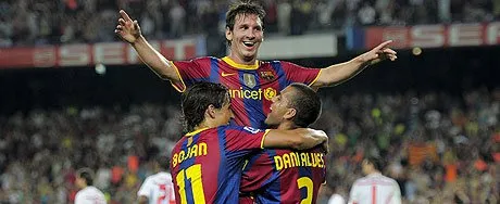 Aos 25 minutos, começou o show de Messi, que marcou três gols na partida