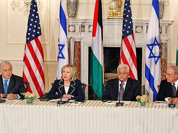  Hillary Clinton abriu oficialmente a rodada de negociações de paz entre israelenses e palestinos nesta quinta em Washington