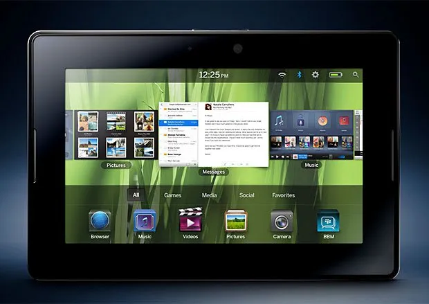  "PlayBook" terá peso e tela menores que o iPad, e chega ao mercado em 2011. 