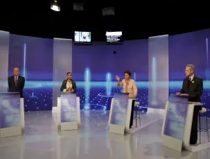  Serra, Marina, Dilma e Plínio no último debate