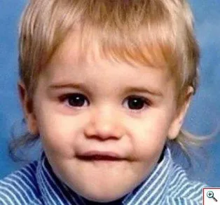  Justin Bieber ainda bebê