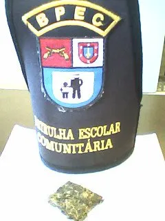 A Patrulha Escolar apreendeu tablete de maconha em frente a um colégio da rede pública de ensino em Apucarana