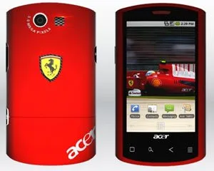  Aparelho tem o logo da Ferrari e traz conteúdo da escuderia.