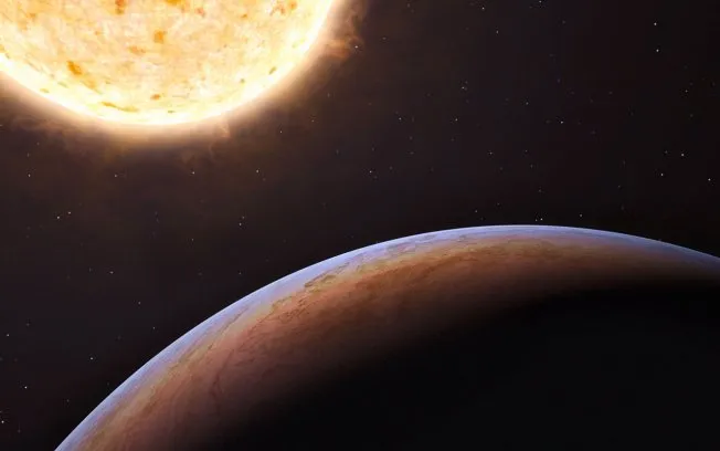  Ilustração mostra HIP 13044 b, um planeta "sobrevivente" da explosão da estrela de seu sistema
