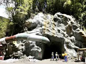  Imagem de arquivo da entrada da mina na Nova Zelândia