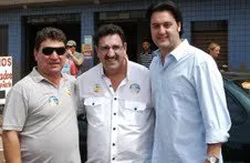 Sérgio Onofre, Ratinho e Ratinho Júnior, durante encontro na campanha eleitoral de outubro