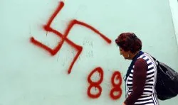  Suástica com o 88 que representa a saudação nazista
