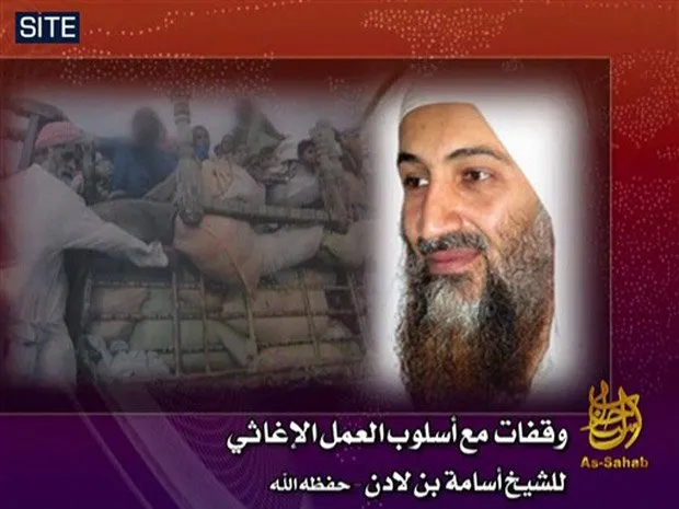  Imagem divulgada pelo grupo SITE mostra imagem de vídeo atribuído a Osama bin Laden em outubro de 2010