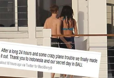  Justin Bieber e Selena Gomez curtem dia secreto em Bali