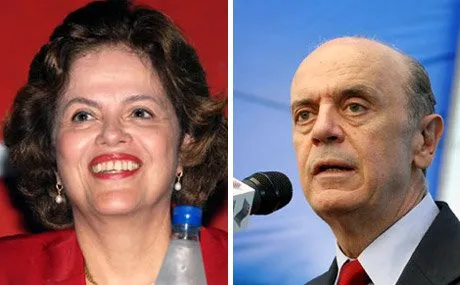    Dilma e Serra aparecem com o mesmo percentual de intenções de votos