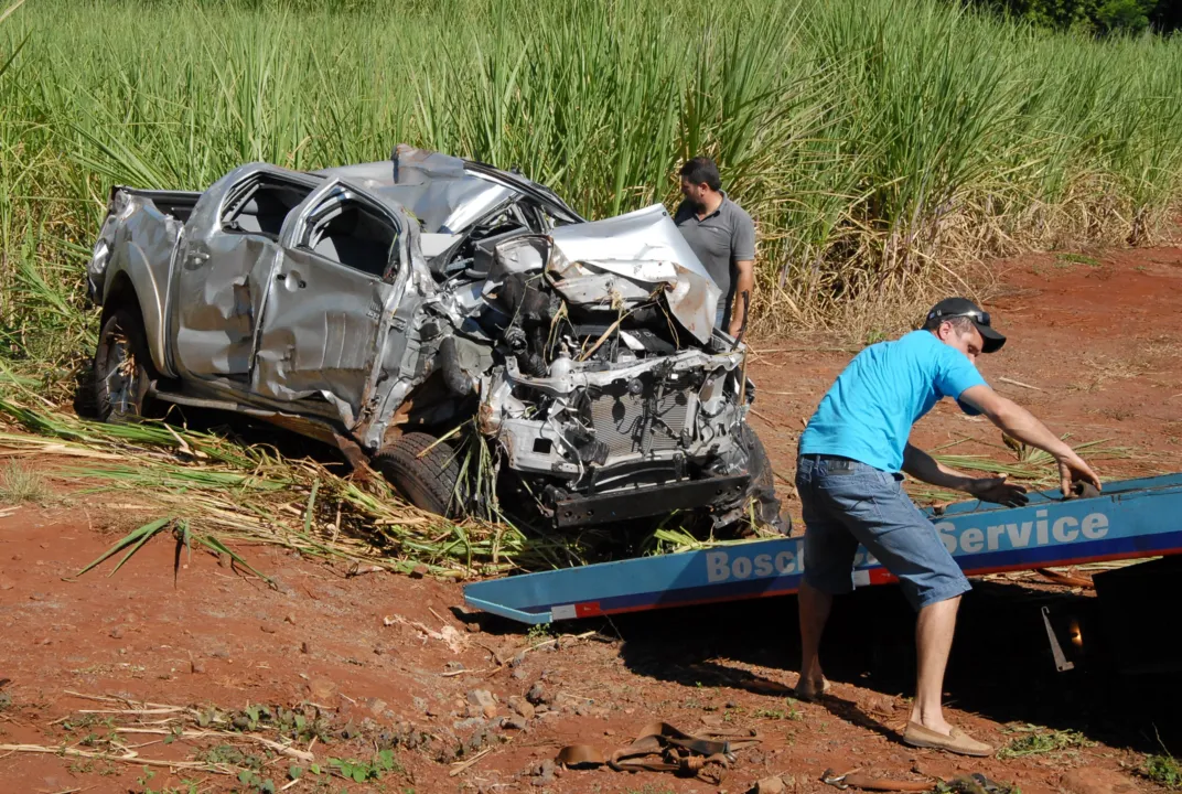 A caminhonete e o corpo de Thiago foram encontrados em um canavial próximo à usina Cooperval