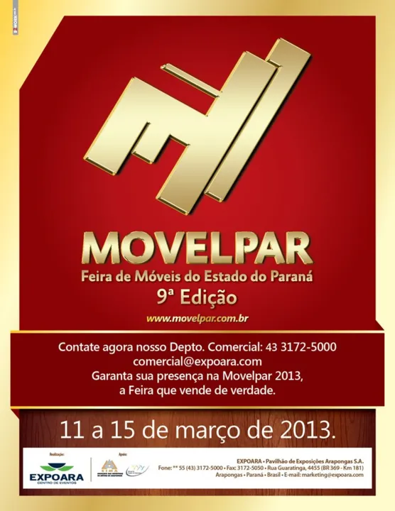 Movelpar 2013 tem pré-lançamento com patrocínio da CEF 