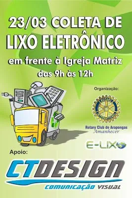 Arapongas realiza coleta de lixo eletrônico neste sábado