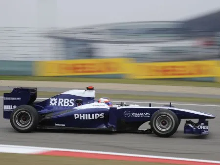 Rubinho durante treino para o GP da China, corrida em que terminou em 12º