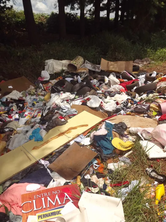 Prefeitura de Apucarana notifica responsáveis por despejo irregular de lixo (Foto: Luiz Demétrio)