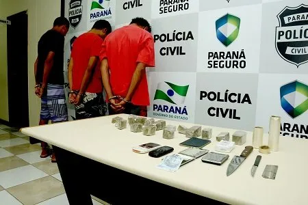 Polícia Civil de Apucarana prende 4 suspeitos de tráfico (Foto: Sérgio Rodrigo, da Tribuna do Norte) 