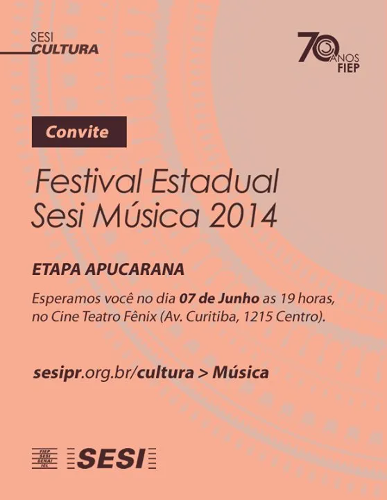 Festival Sesi Música realiza etapa da regional Norte em Apucarana