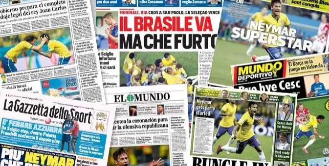 Neymar é capa em jornais pelo mundo