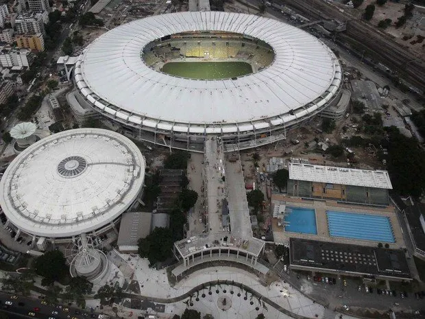  Vista aérea do Maracanã, que tem Bélgica x Rússia neste domingo (Foto: Ricardo Moraes/Reuters)