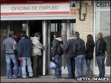  Taxa de desemprego espanhola aumentou durante crise mundial