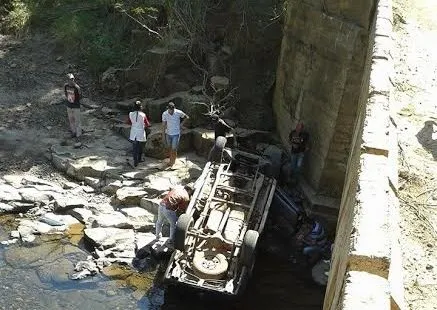 Homem morre ao cair com carro de ponte em Rosário do Ivaí - Foto: Mano Publicidades