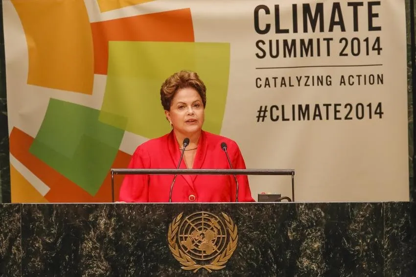 Nova York – EUA, Presidenta Dilma Rousseff durante Sessão Plenária da Cúpula do Clima.