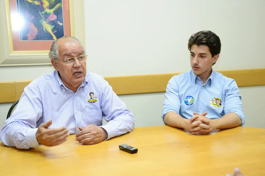 Luiz Carlos Hauly e Luiz Hauly durante visita à Tribuna do Norte - Foto: Delair Garcia