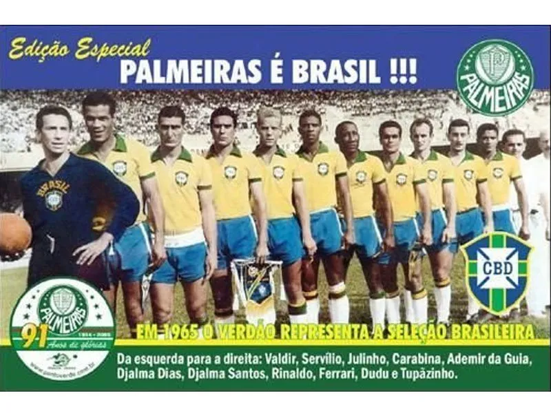  Palmeiras é um dos dois únicos times brasileiros a ceder jogadores à Seleção Brasileira 