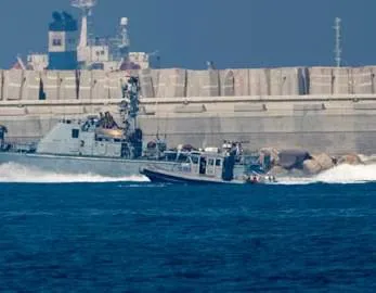  Navios israelenses patrulham região sul do mar Mediterrâneo; morte de dez integrantes da Frota da Liberdade em ação da Marinha de Israel abriu crise
