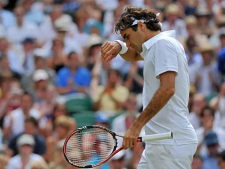  Federer deu adeus às chances de conquistar seu sétimo titulo de Wimbledon